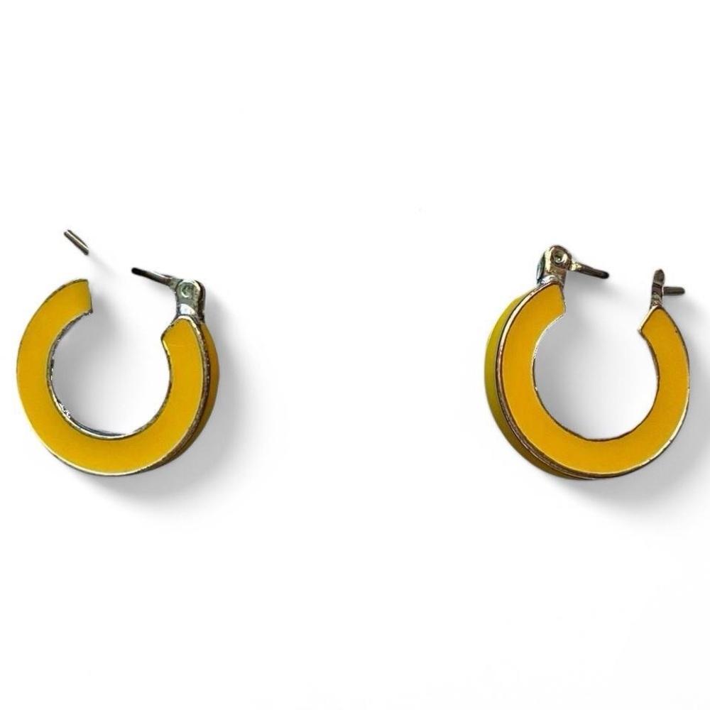 Yellow Hoop Earrings